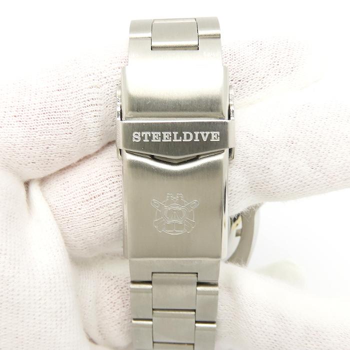 【稼働】STEELDIVE 自動巻き 腕時計 ダイバー 付属品完備 美品 スティールダイブ STEELDIVE プロダイバー 200m防水 自動巻 ケース付