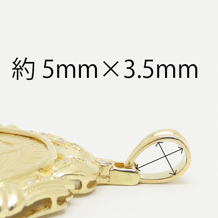 インディアンコイン ダイヤモンド ペンダント トップ K21.6 K18 YG