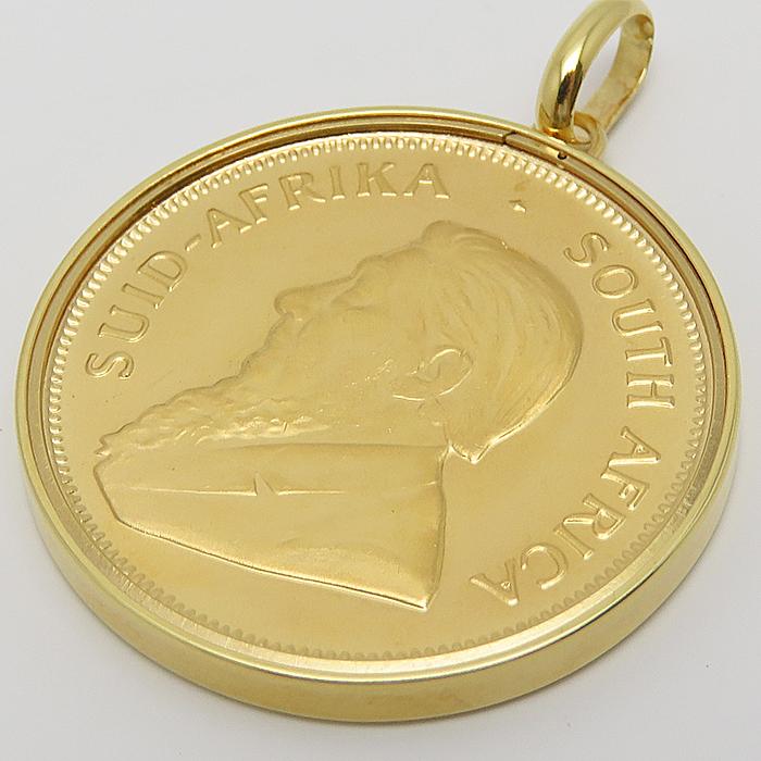 クルーガーランドコイン ペンダントトップ K22 K18 1/2oz 1980 金貨 