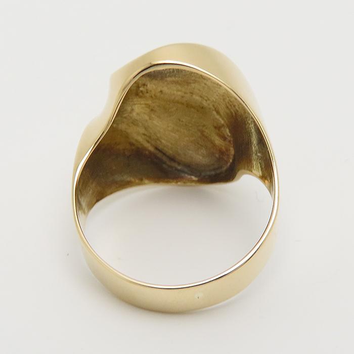 デザイン リング K18 14.5号 イエローゴールド YG 指輪 5.8g 18