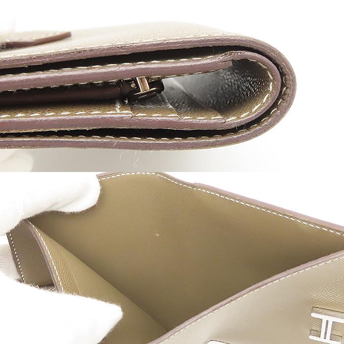 Bearn エルメス ベアンコンパクト エトゥープ ヴォーエプソン HERMES