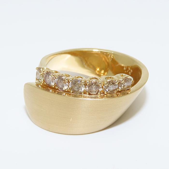 ダイヤモンド リング 16号 K18 鑑別書 0.72ct YG 指輪 逸品質屋 丸高