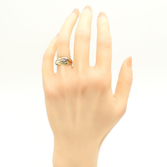 Cartier カルティエ MM トリニティ 750YG/WG/PG 46 6号 TRINITY（Cartier） Cartier トリニティ リング 6.5g K18 PG YG WG