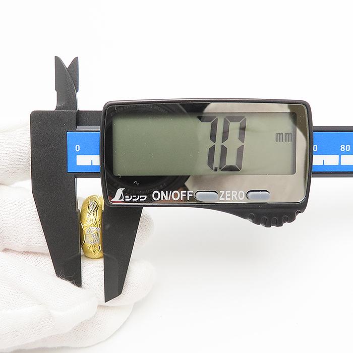 純金 彫柄 リング K24 9.5g フリーサイズ 15号 YG 甲丸 美品 花鳥風月