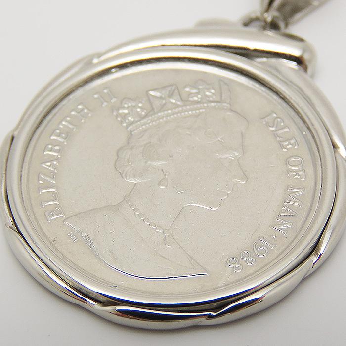 ノーブル コイン ペンダント トップ Pt1000 Pt850 1/4oz 13.74g 1988