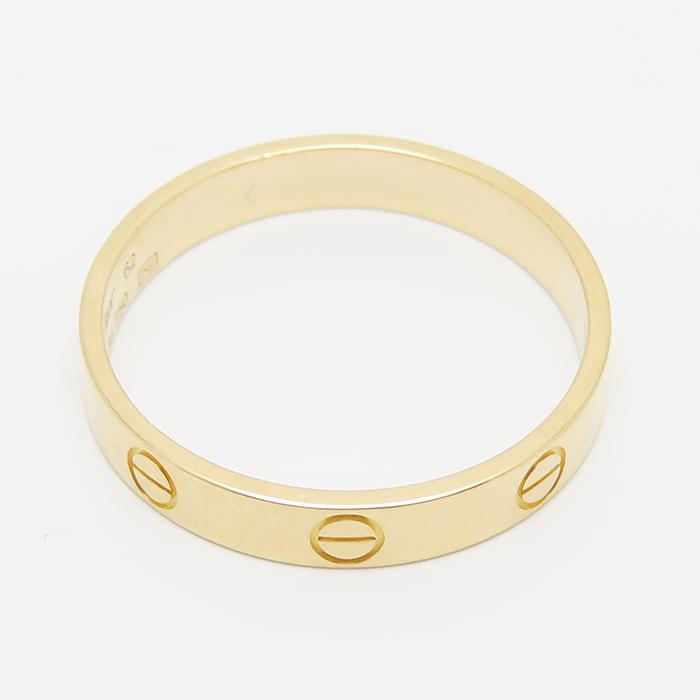 LOVE（Cartier） Cartier ミニラブリング 750 YG K18 #62 約21.5号