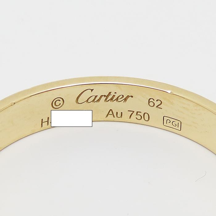 ★スケルトン★カルティエ★ミニラブリング★ AU750★k18★ LOVE（Cartier） Cartier ミニラブリング 750 YG K18 #62 約21.5号