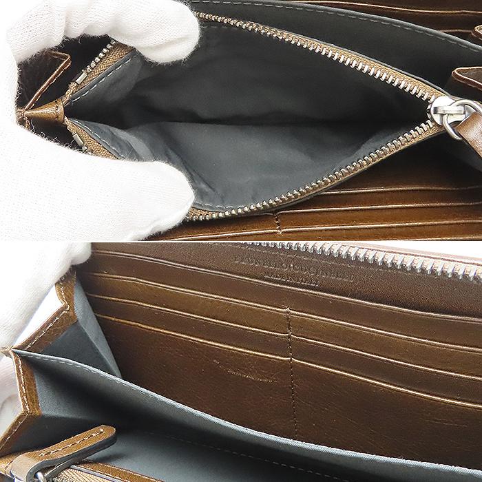 希少✨ブルネロクチネリ モニーレ装飾ロングウォレット 長財布 ラウンドジップ BRUNELLO CUCINELLI（ブルネロクチネリ） ラウンドファスナー ロング