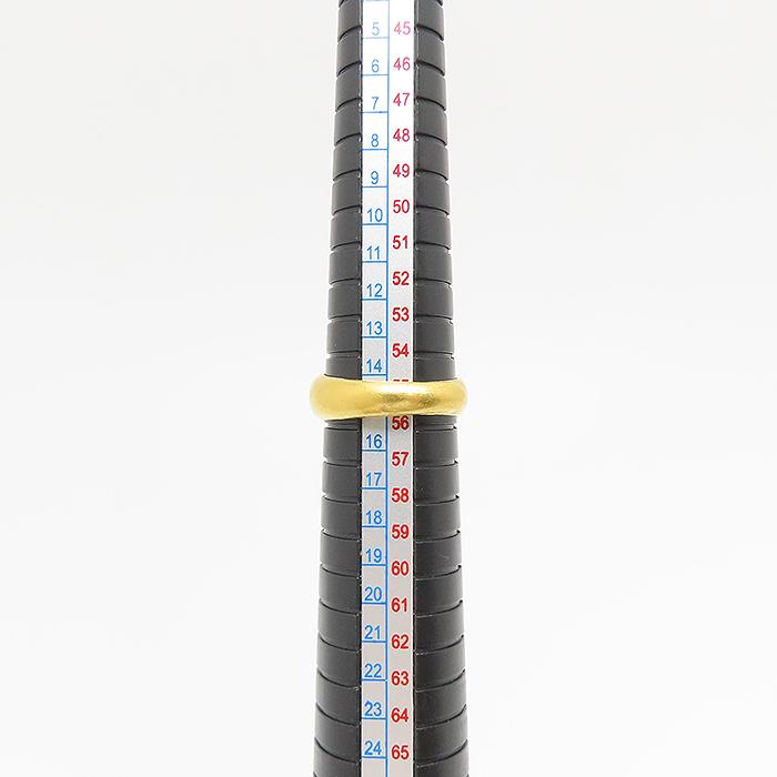 純金 彫柄 リング K24 11.2g フリーサイズ 15号 YG 甲丸 美品 菊 花