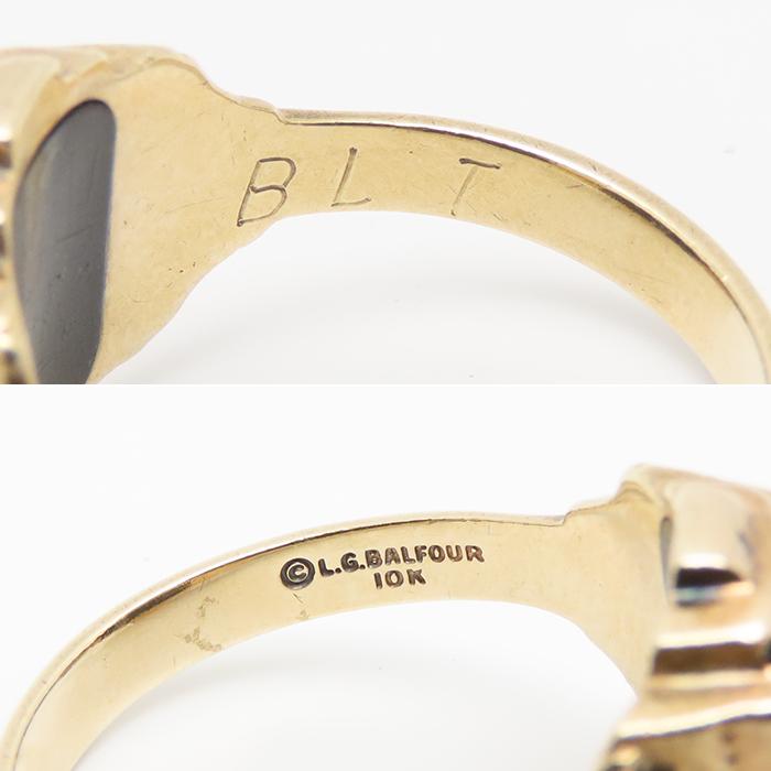 BALFOUR ブルーストーン カレッジリング バルフォア社 K10 13号 4.32g