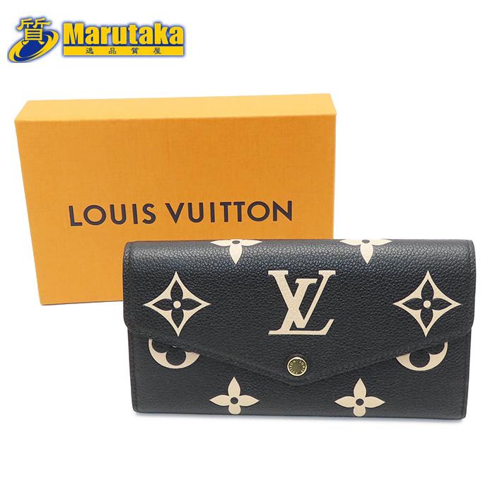 【本物保証】 箱・布袋付 ルイヴィトン LOUIS VUITTON モノグラム アンプラント ジャイアント ポルトフォイユ サラ バイカラー 財布 M80496 LOUIS VUITTON（ルイ・ヴィトン） 長財布 モノグラム アンプラント