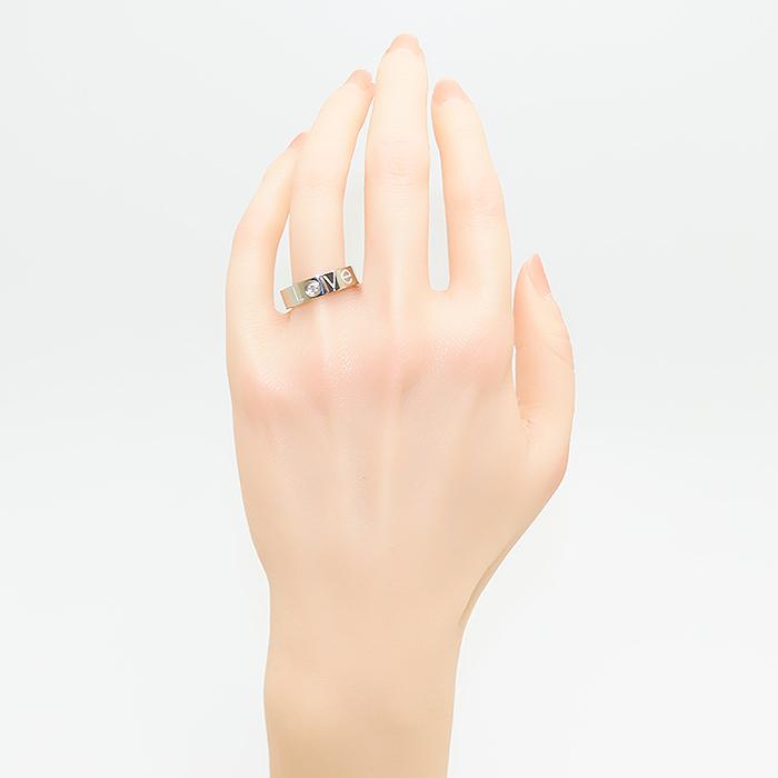 LOVE（Cartier） 限定 Cartier ラブリング 750 WG #57 17号 K18