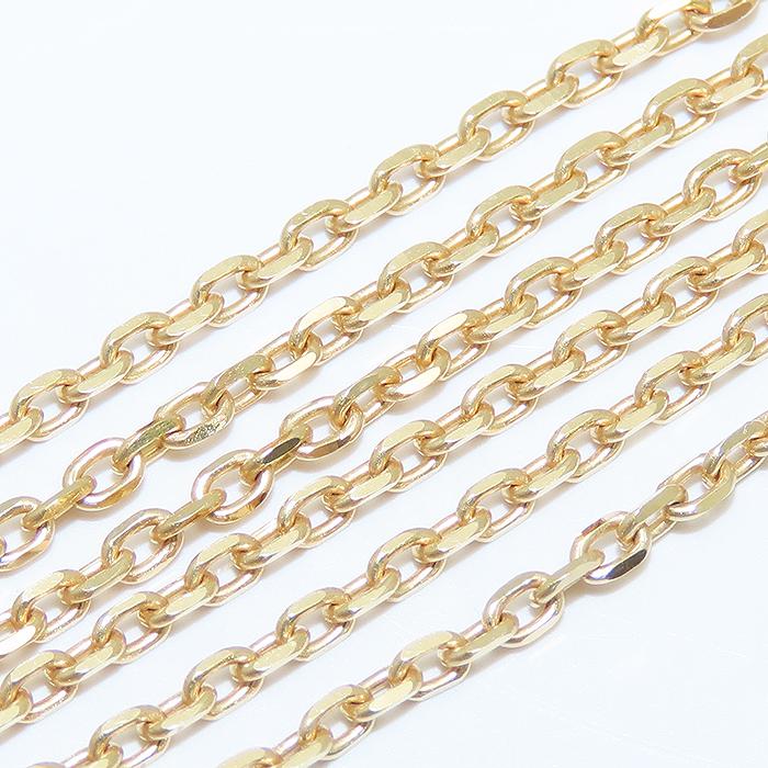 デザイン チェーン ネックレス K18 50cm アジャスター付 4.18g