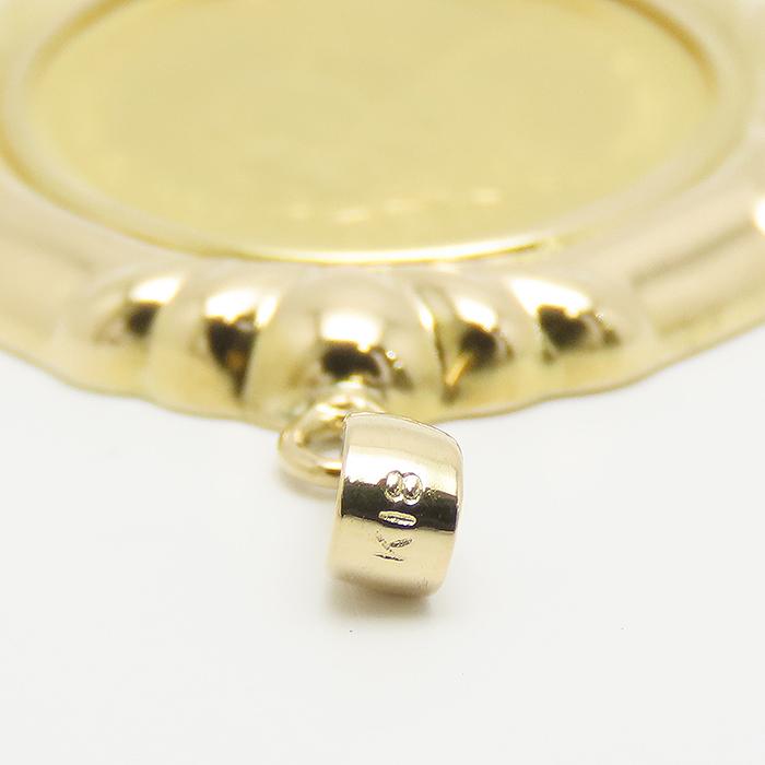 クラウン コイン ペンダント トップ K24 K18 1/25oz マン島 キャット