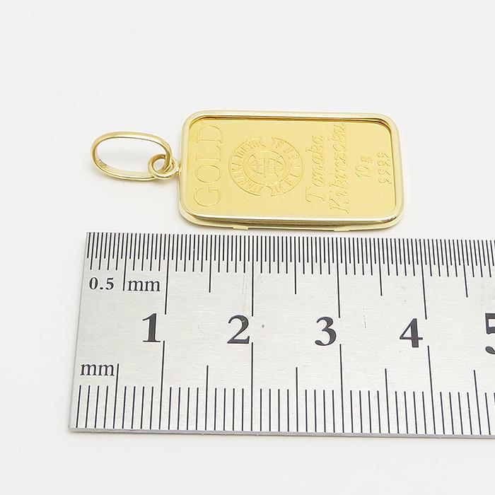 10g インゴット ペンダント トップ 純金 K24 K18 11.26g YG 田中貴金属