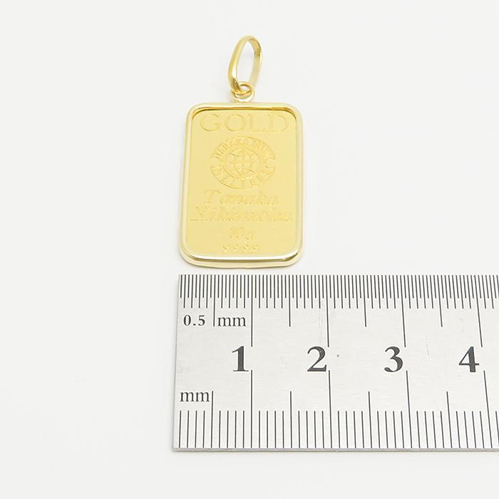 10g インゴット ペンダント トップ 純金 K24 K18 11.26g YG 田中貴金属
