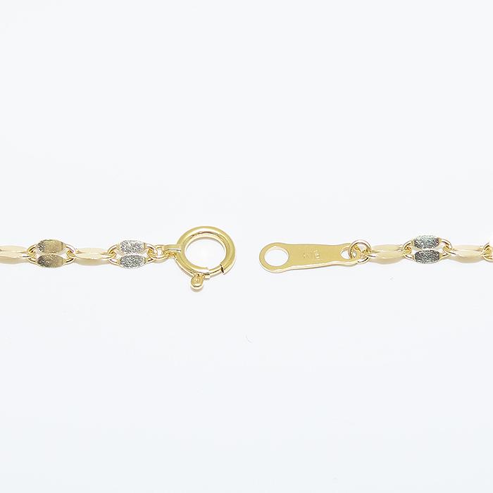 デザイン ネックレス K18 45cm 3.18g 石無し チェーンのみ 750 YG 逸品