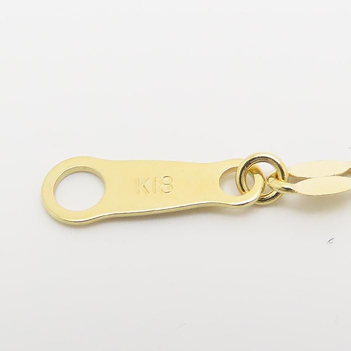 デザイン ネックレス K18 45cm 3.18g 石無し チェーンのみ 750 YG 逸品