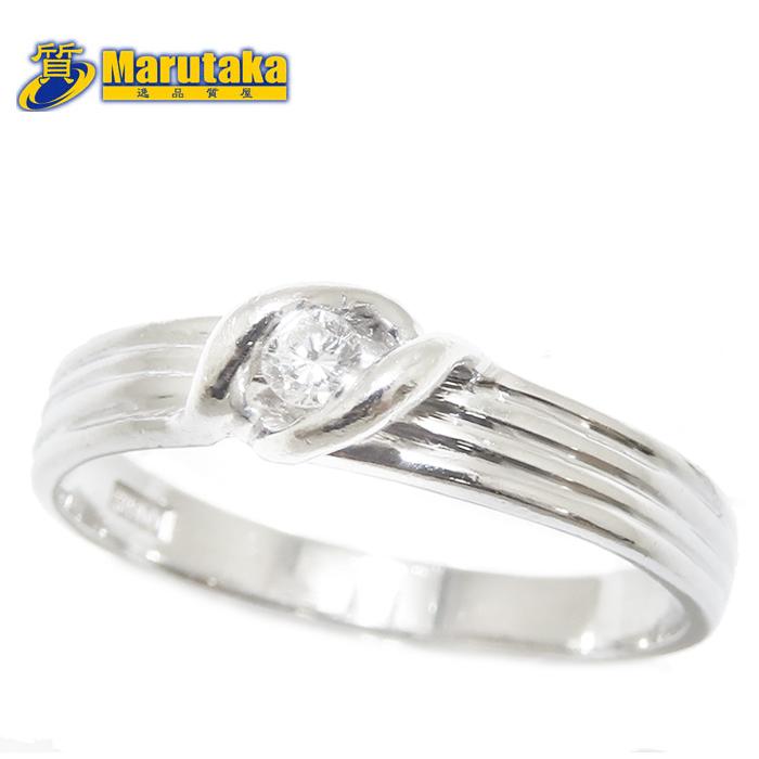 ダイヤモンド リング Pt900 12号 0.06ct 3.13g プラチナ 指輪 逸品質屋