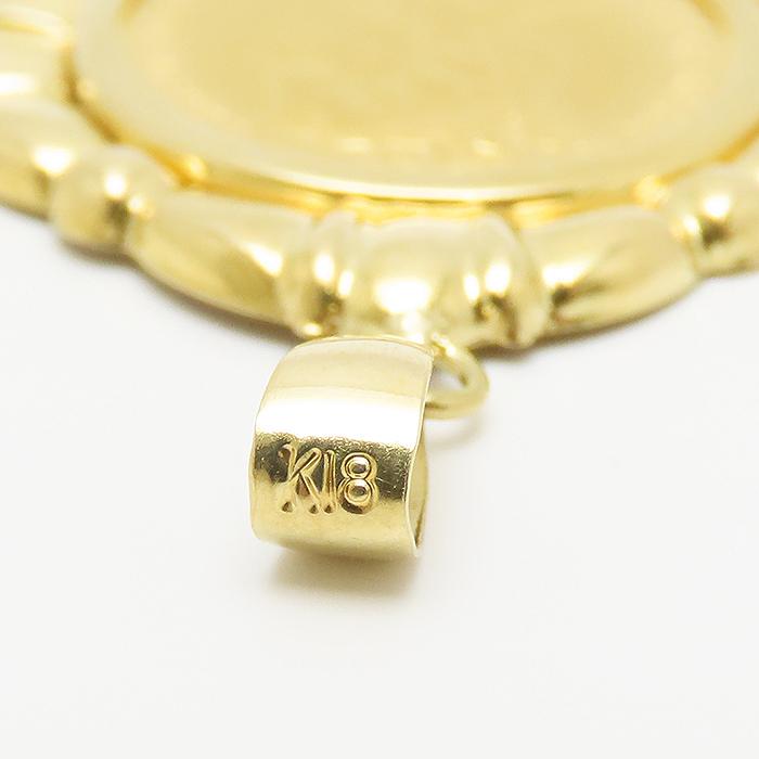 クラウン コイン ペンダント トップ K24 K18 2.01g 1/25oz マン島 キャット 金貨 750 YG 1997年 逸品質屋 丸高 尼崎市_4