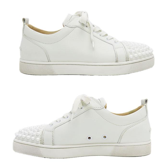 『美品』クリスチャンルブタン レザースニーカー ホワイト スタッズ　ローカット 楽天市場】クリスチャンルブタン スニーカー メンズ スタッズ 約