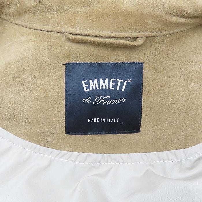 美品 EMMETI ゴートスキン スエード レザー ジャケット 山羊革 44 EMMETI（エンメティ） ジャケット #44 約S〜Mサイズ スエード ゴート