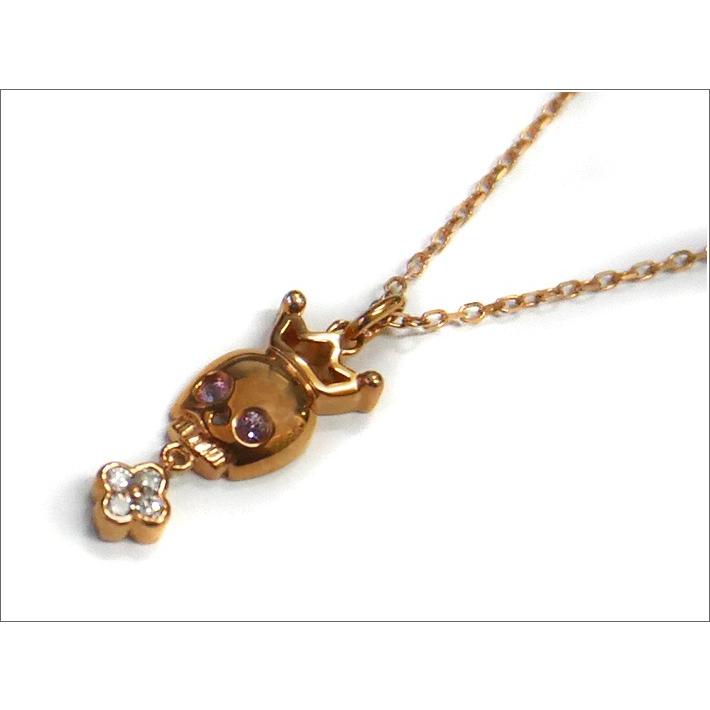 ガガミラノ GAGA MILANO アクセサリー K10 クラウンスカル ピンク  