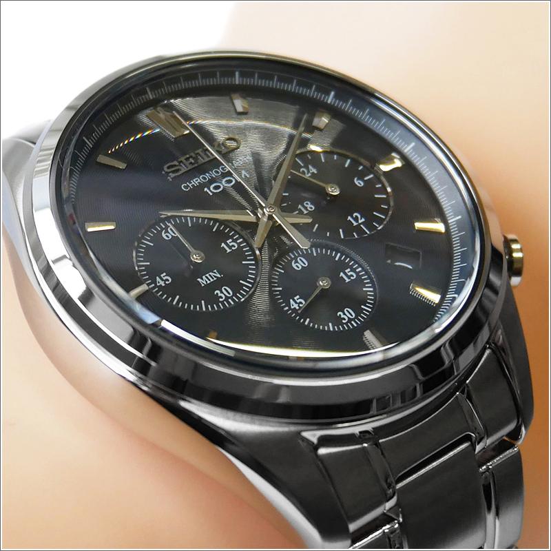 セイコー SEIKO 腕時計 SSB223J1 メンズ メタルベルト クロノグラフ 