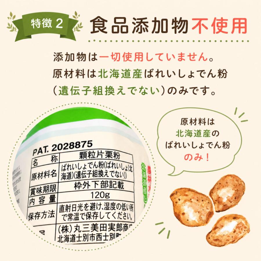 とろみちゃん 顆粒片栗粉 120g 3個セット 水溶き不要 北海道産じゃがいも 100% 無添加 離乳食 介護食 片栗粉 馬鈴薯 とろみ剤 とろみ粉 時短 便利 容器 国産 |  | 07
