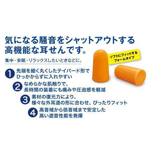 防音保護具 3M/スリーエム 耳栓(earplug) No.1100 2個1組 ：ネコポス送料無料  (他商品との同梱ご遠慮ください)｜ippo0709｜04