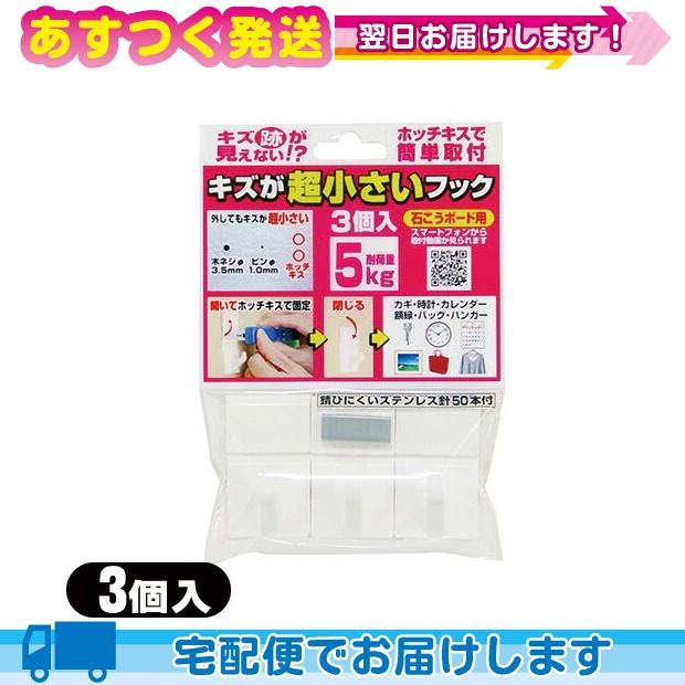 収納用品・壁掛けフック キズが超小さいフック(耐荷重5kg) 3個入 (石こうボード用) :cp12｜ippo0709