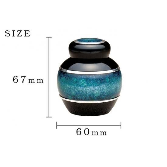 ミニ骨壷 Soul PetitPot MATOU まとう 七宝瑠璃 緑 : お遍路用品