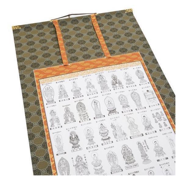 四国八十八ヶ所御影札掛軸／法輪仕立て／　　　　カラー札掛軸 四国八十八ヶ所御影札掛軸／法輪仕立て／ カラー札掛軸