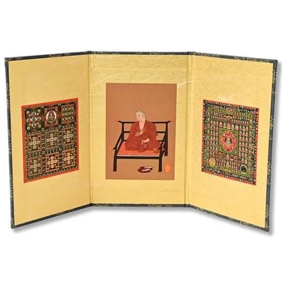 屏風 弘法大師・両界曼荼羅 三折りタイプ : お遍路用品のいっぽ一歩堂