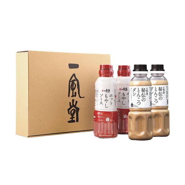 もやしソース とんこつダシ とんこつスープ 一風堂 ギフト 中華だし 万能 簡単 調味料 人気 年賀 ギフト チャーハン 選べる4本 ギフトボックス入り 博多 爆買 | 一風堂 | 02