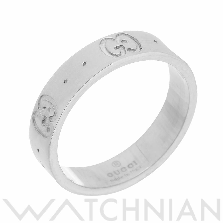 Seal限定商品衝撃価格 中古 K18ホワイトゴールド グッチ レディースアクセサリー Gucci アイコン リング 8 約8号 K18ホワイトゴールド レディース リング 指輪 リング 指輪 Ik 00 一風騎士 ショップ 通販直営店