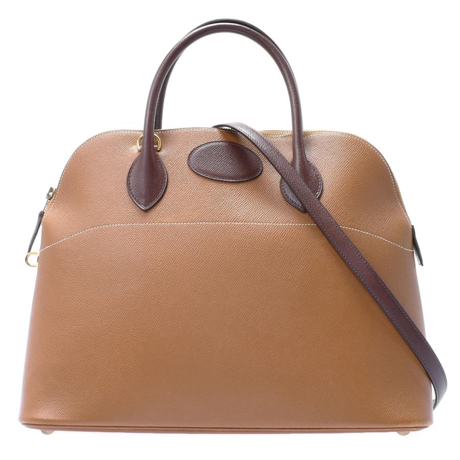 中古 エルメス レディースファッション Hermes ボリード ハンドバッグ 35 2way Hermes ゴールド ブラウン ゴールド金具 レディース クシュベル