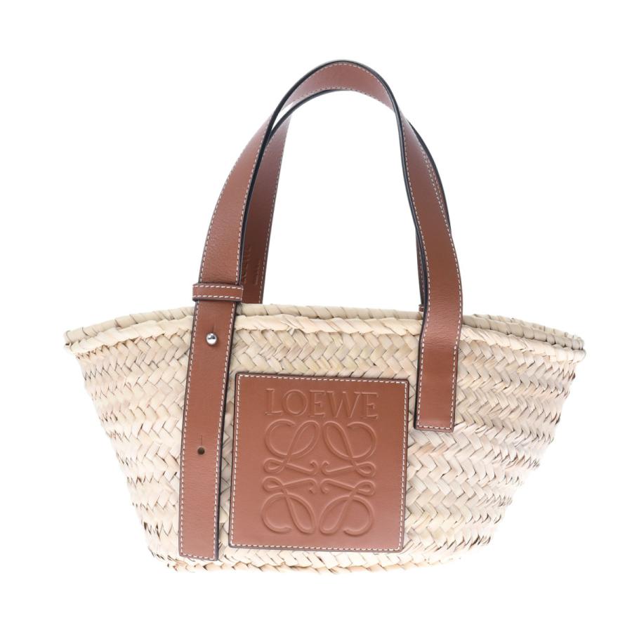 未使用品 ロエベ LOEWE バスケットバッグスモール 籠バッグ ナチュラル