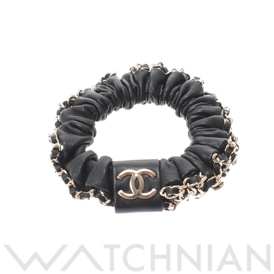 未使用品 シャネル CHANEL シュシュ ヘアアクセサリー 黒 A22S GP