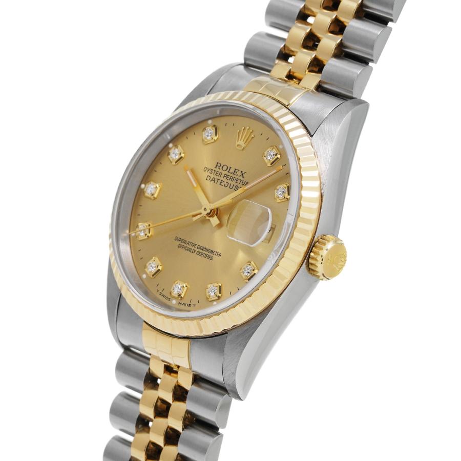 中古 ロレックス ROLEX デイトジャスト 16233G W番(1995年頃製造) シャンパン/ダイヤモンド メンズ 腕時計｜ippuukishi｜02