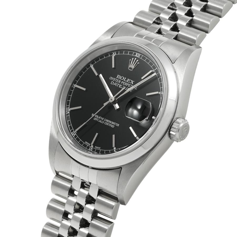 中古 ロレックス ROLEX デイトジャスト 16200 F番(2003年頃製造) ブラック メンズ 腕時計｜ippuukishi｜02