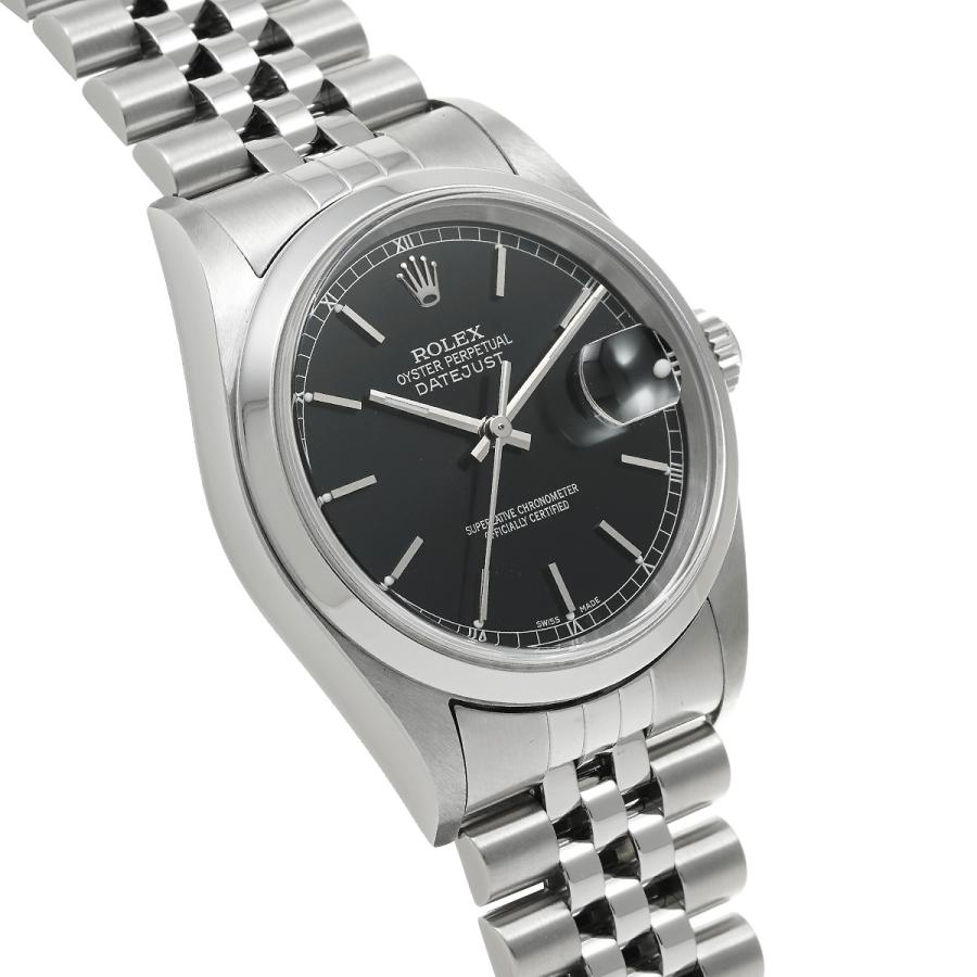 中古 ロレックス ROLEX デイトジャスト 16200 F番(2003年頃製造) ブラック メンズ 腕時計｜ippuukishi｜03