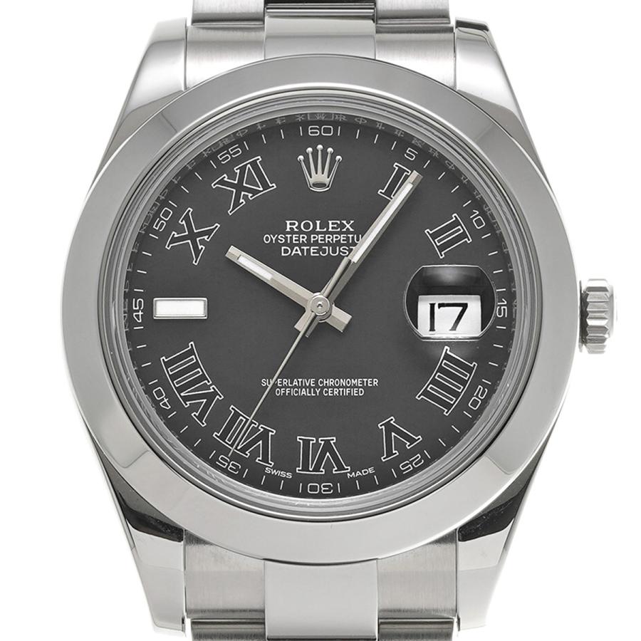 中古 ロレックス ROLEX デイトジャスト II 116300 ランダムシリアル ブラック メンズ 腕時計｜ippuukishi｜06
