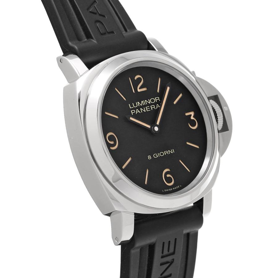 中古 パネライ PANERAI ルミノール ベース 8デイズ PAM00914 X番(2021年製造) ブラック メンズ 腕時計｜ippuukishi｜03