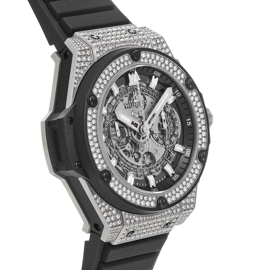 中古 ウブロ HUBLOT キングパワー ウニコ チタニウム パヴェ 701.NX.0170.RX.1704 スケルトン メンズ 腕時計｜ippuukishi｜03