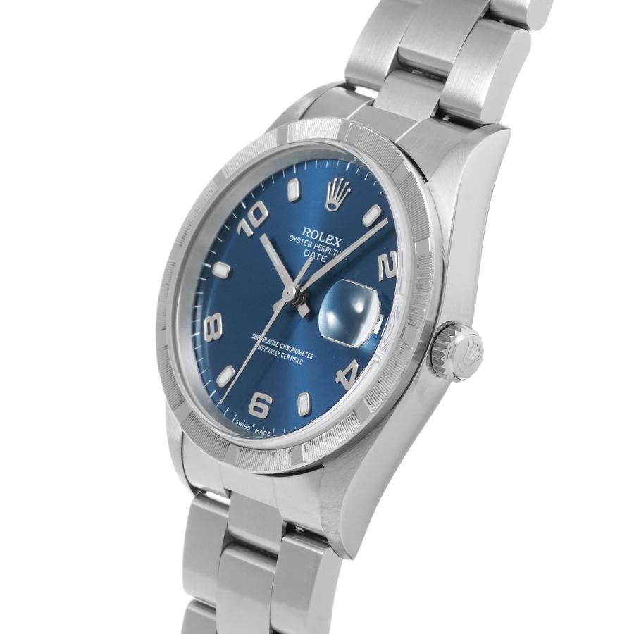 中古 ロレックス ROLEX オイスターパーペチュアル デイト 15210 A番(1999年頃製造) ブルー メンズ 腕時計｜ippuukishi｜02