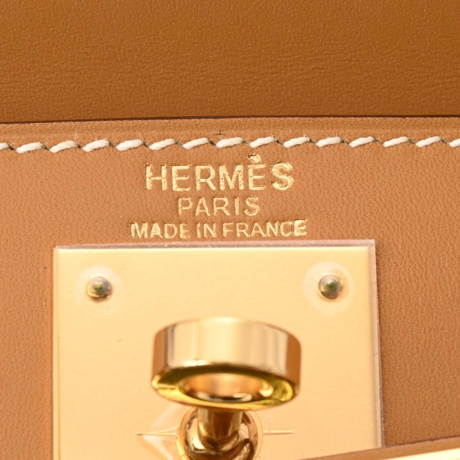 中古 エルメス HERMES ケリー 28 外縫い ナチュラル/ゴールド金具 ヴォーシャモニー レディース 2WAYバッグ｜ippuukishi｜14