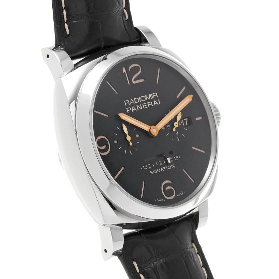 中古 パネライ PANERAI ラジオミール 1940 イクエーションオブタイム 8デイズ アッチャイオ PAM00516 R番(2015年製造) ブラック メンズ 腕時計｜ippuukishi｜03