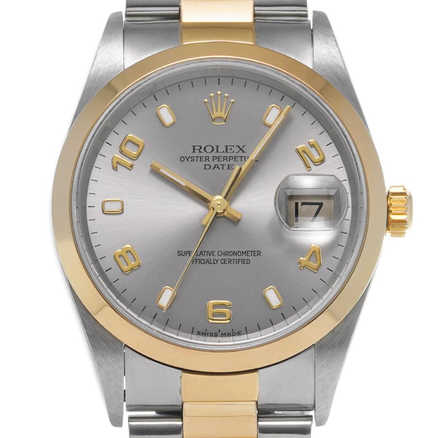 中古 ロレックス ROLEX オイスターパーペチュアル デイト 15203 P番(2000年頃製造) グレー メンズ 腕時計｜ippuukishi｜06