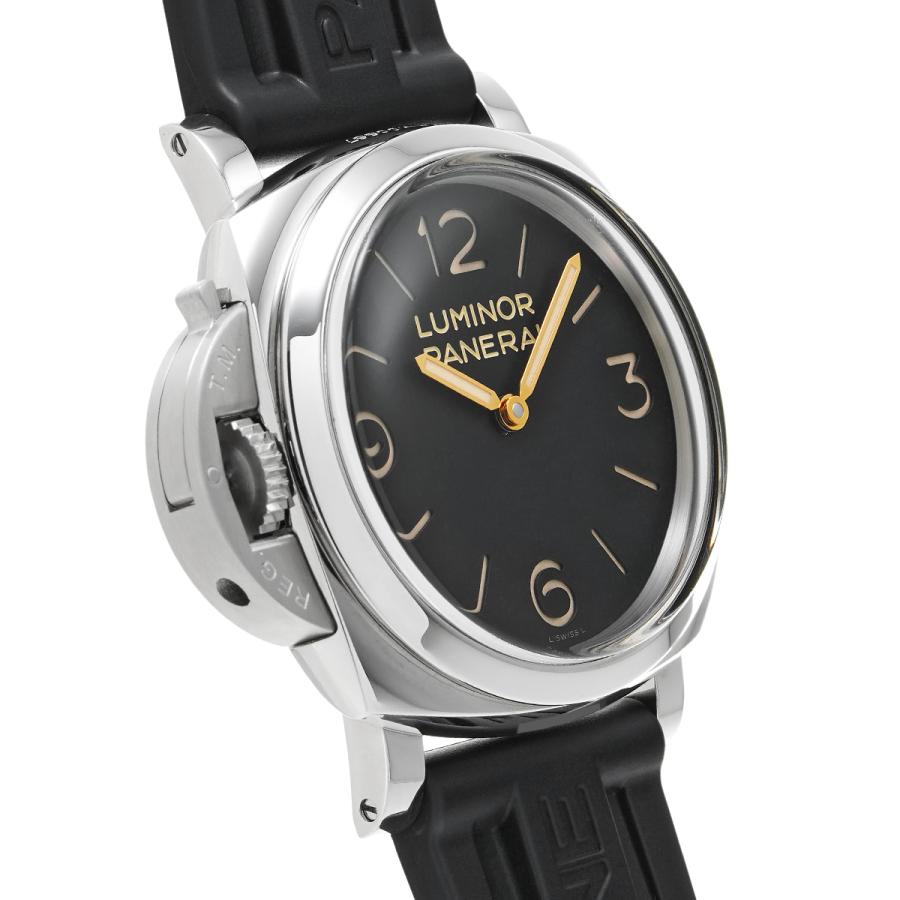 中古 パネライ PANERAI ルミノール 1950 3デイズ アッチャイオ レフトハンド PAM00557 Q番(2012年製造) ブラック メンズ 腕時計｜ippuukishi｜03